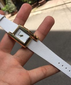 Dây da đồng hồ Versace màu trắng