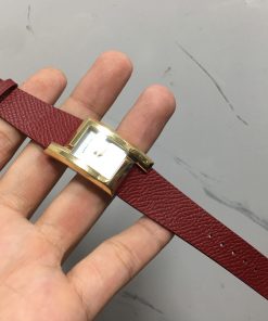 dây đồng hồ versace da epsom đỏ