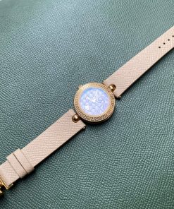 Dây da đồng hồ Versace màu hồng