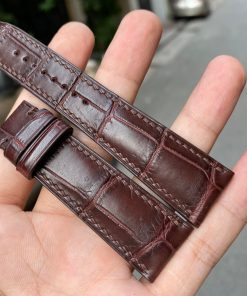 Dây cá sấu handmade nâu đậm
