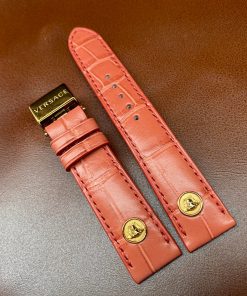 Mẫu da cá sấu màu cam cho Versace