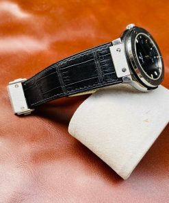Dây đồng hồ cá sấu đen Hublot
