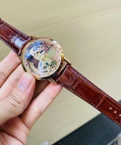 Mẫu cá sấu Mỹ nâu đậm cho đồng hồ Corum