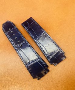 Mẫu cá sấu Pháp xanh Navy cho đồng hồ Hublot