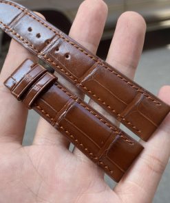 Mẫu cá sấu Pháp nâu đậm cho đồng hồ Omega