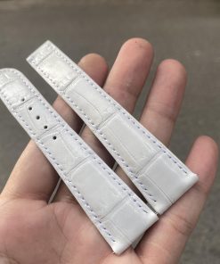 Mẫu cá sấu Pháp màu trắng cho đồng hồ Omega không đai đỉa