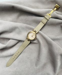 Mẫu da bò Epsom Pháp cho đồng hồ Versace nữ