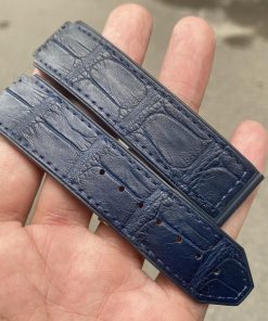Mẫu cá sấu Pháp bọc xanh navy cho đồng hồ Hublot
