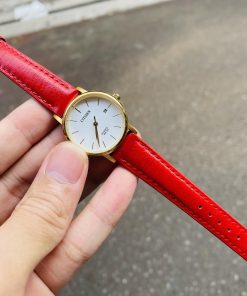 Mẫu dây da bò cao cấp đỏ tươi cho đồng hồ Citizen
