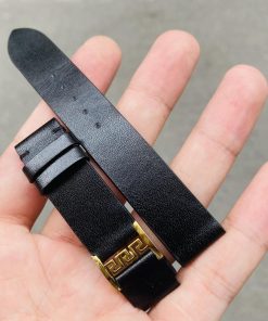 Mẫu dây da bò Boxcaft bóng nhập Ý cho đồng hồ Versace