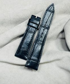 Dây da cá sấu Pháp màu đen cho đồng hồ Zenith