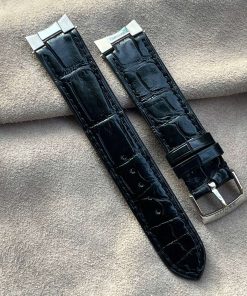 Mẫu dây da cá sấu đen bóng cho đồng hồ Zenith
