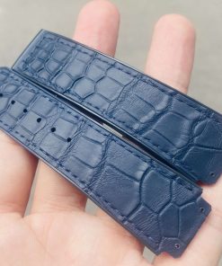 Mẫu dây da cá sấu Pháp lót cao su cho Hublot