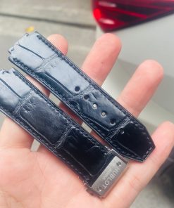 Mẫu dây cá sấu Pháp đen cho đồng hồ Hublot